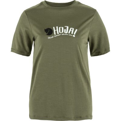 Fjällräven Hoja Wool T-shirt W Laurel Green XS Fjällräven Hoja Wool T-shirt W Laurel Green XS