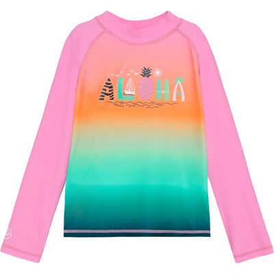 Color Kids T-shirt L/s W. Chest Print Begonia Pink 98 Color Kids T-shirt L/s W. Chest Print Begonia Pink 98