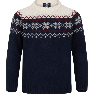 Gridarmor Kids' Snøkrystall Round Neck Ullgenser Navy Blazer/bright White 122/128 Gridarmor Kids' Snøkrystall Round Neck Ullgenser Navy Blazer/bright White 122/128