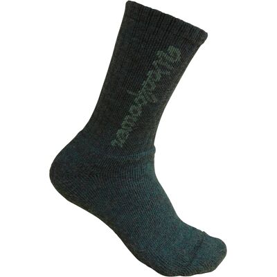 Woolpower Kids' Socks Logo 400 Forest Green 23-26 Woolpower Kids' Socks Logo 400 Forest Green 23-26