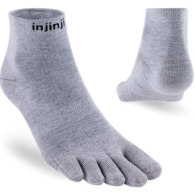 Injinji Men's Liner Mini-crew Heather Gray XL Injinji Men's Liner Mini-crew Heather Gray XL