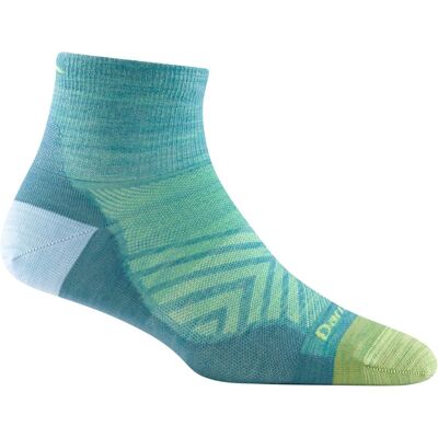 Darn Tough Women's Run Quarter No Cushion Ultra-lightweight Sock Aqua M Darn Tough Women's Run Quarter No Cushion Ultra-lightweight Sock Aqua M