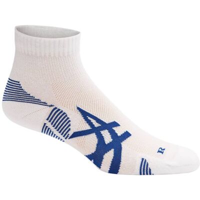 Asics 2-pack Cushion Run Quarter Sock Brilliant White/asics Blue 39-42 Asics 2-pack Cushion Run Quarter Sock Brilliant White/asics Blue 39-42