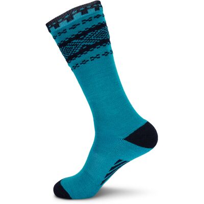 Dale Of Norway Cortina Knee Sock Turquoise Navy 39-42 Dale Of Norway Cortina Knee Sock Turquoise Navy 39-42