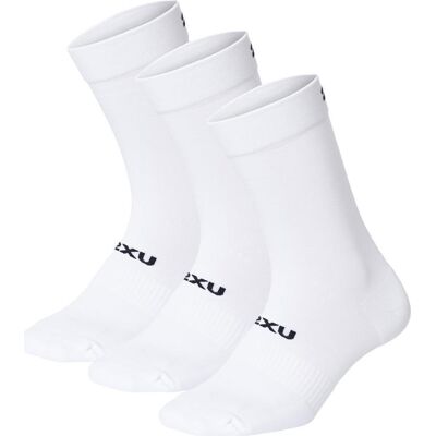 2xu Crew Socks 3 Pack White/black M 2xu Crew Socks 3 Pack White/black M