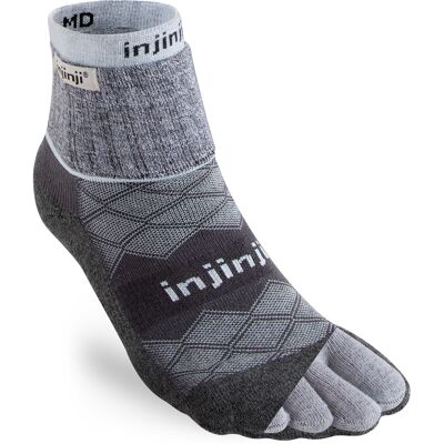 Injinji Women's Liner + Runner Mini-crew Gray XS Injinji Women's Liner + Runner Mini-crew Gray XS