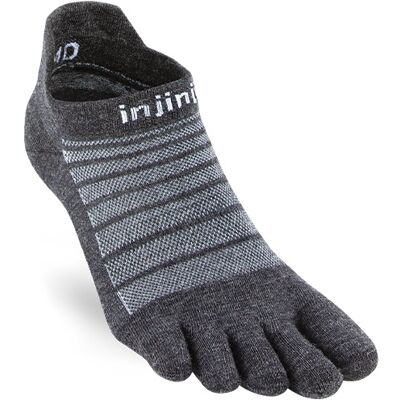 Injinji Men's Run Lightweight No-show Wool Slate S Injinji Men's Run Lightweight No-show Wool Slate S