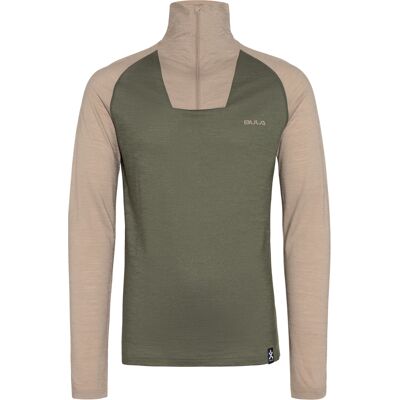 Bula Men's Retro Merino Wool Halfzip Sweater Dolive S Bula Men's Retro Merino Wool Halfzip Sweater Dolive S