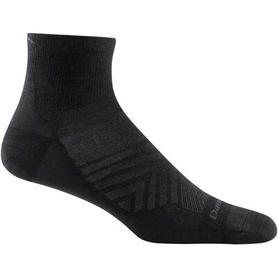Darn Tough Men's Run Quarter Ultra-lightweight Running Sock Black Large Darn Tough Men's Run Quarter Ultra-lightweight Running Sock Black Large