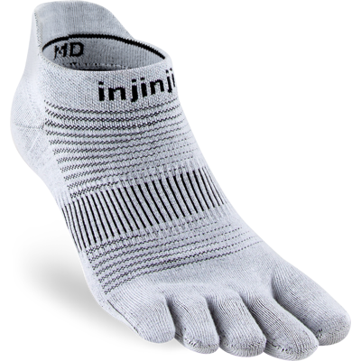 Injinji Men's Run Lightweight No-show Grey L Injinji Men's Run Lightweight No-show Grey L