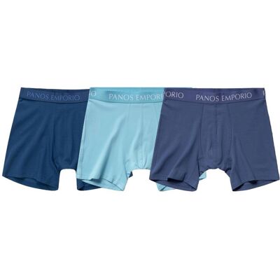 Panos Emporio 3pk Base Bamboo Boxer Poseidon/high Tide/water XL Panos Emporio 3pk Base Bamboo Boxer Poseidon/high Tide/water XL