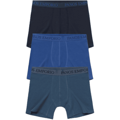 Panos Emporio 3pk Base Bamboo Boxer Blue Quartz/bering Sea/navy L Panos Emporio 3pk Base Bamboo Boxer Blue Quartz/bering Sea/navy L