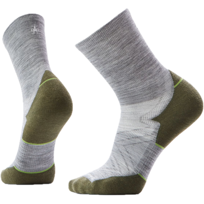 Smartwool Run Targeted Cushion Mid Crew Socks Light Gray L Smartwool Run Targeted Cushion Mid Crew Socks Light Gray L