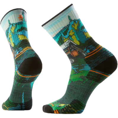 Smartwool Hike Targeted Cushion Trail Trekker Print Crew Socks Winter Moss L Smartwool Hike Targeted Cushion Trail Trekker Print Crew Socks Winter Moss L