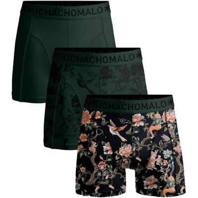 Muchachomalo 1010 Tree Friends 3pk Boxer Print/print/solid S Muchachomalo 1010 Tree Friends 3pk Boxer Print/print/solid S