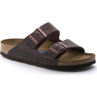 Birkenstock Arizona Oiled Nubuck Leather Soft Footbed Narrow Habana 39 Birkenstock Arizona Oiled Nubuck Leather Soft Footbed Narrow Habana 39