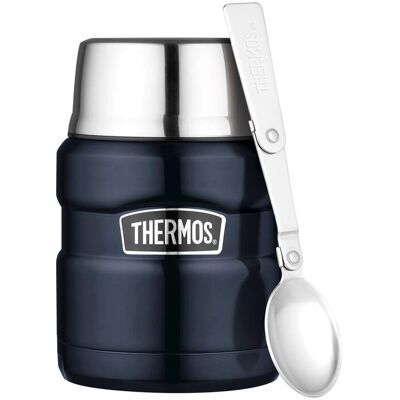 Thermos King Mattermos M/skje Midnight Blue 470ml Mørkeblå 0.47 L Thermos King Mattermos M/skje Midnight Blue 470ml Mørkeblå 0.47 L