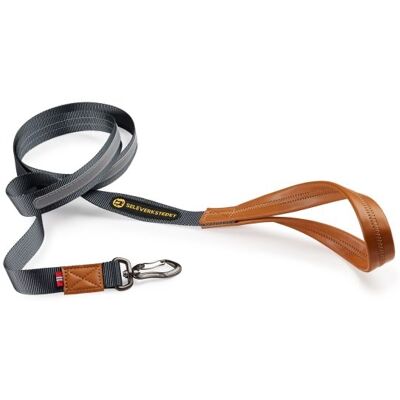 Seleverkstedet Seleverkstedet Link Dog Lead 25mm Grå/brun Seleverkstedet Seleverkstedet Link Dog Lead 25mm Grå/brun