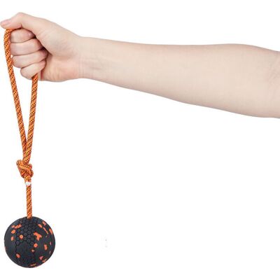 Non-stop Dogwear Dog Ball On Rope 70x70 Orange/black One size Non-stop Dogwear Dog Ball On Rope 70x70 Orange/black One size