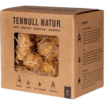 Espegard - Tennull Natur - trefiber - naturlig voks - Fire starter Espegard - Tennull Natur - trefiber - naturlig voks - Fire starter