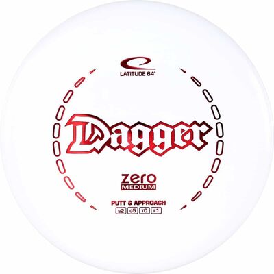 Latitude 64 Zero Medium Putter Dagger, 173g+ White Latitude 64 Zero Medium Putter Dagger, 173g+ White