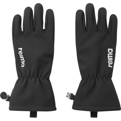 Reima Kids' Softshell Gloves Tehden Black 6 Reima Kids' Softshell Gloves Tehden Black 6