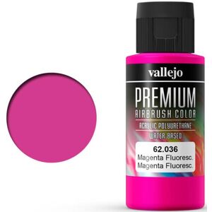 Vallejo Premium Fluo Magenta 60ml Premium Airbrush Color - Fluorescent