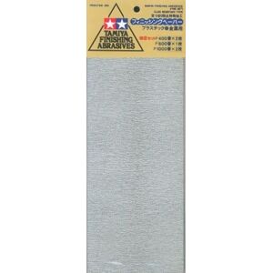 Byggesett Tamiya Finishing Abrasives Fine Ver 1 2x400 - 1x600 - 2x1000 Sandpapir