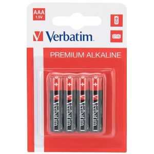 Batteri AAA 4-pack Verbatim Premium Trippel A batteri alkalisk