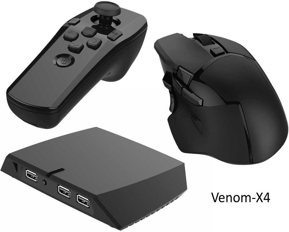 Venom-X4 Mouse Controller Xbox One NY! Bruk Mus+Tastatur på Xbox One