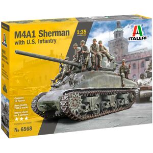 *M4A1 Sherman with US Infantry Italeri 1:35 Byggesett