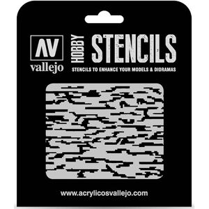 Byggesett Hobby Stencils Pixelated Modern Camo Vallejo