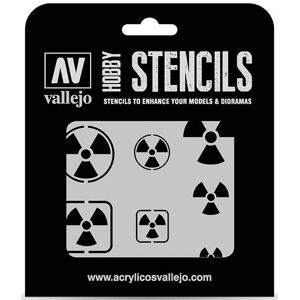 Byggesett Hobby Stencils Radioactivity Signs Vallejo