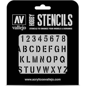 Byggesett Hobby Stencils Stamp Font Vallejo