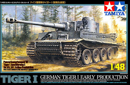 German Tiger 1 Early Production Tamiya 1:48 Byggesett