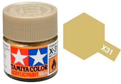 Titan Akrylmaling MINI X-31 Titan Gold Tamiya 81531 - 10ml