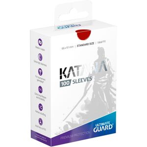 Samlekort Sleeves Katana Rød 100 stk 66x91 Ultimate Guard Kortbeskytter/DeckProtect