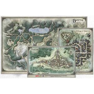 Rollespill *&D Maps Curse of Strahd Barovia Map Set Dungeons & Dragons - 3 kart