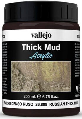 Vallejo Texture Russian Mud 200ml Thick Mud Texture Acrylic