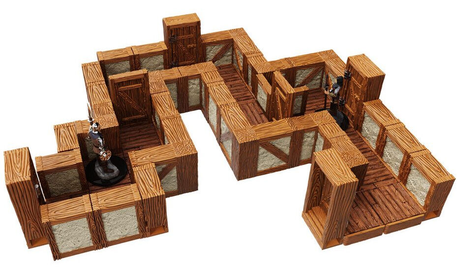 WarLock Tiles Town/Village Straight Wall Bygg din egen Dungeon i 3D!