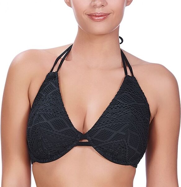 Freya Sundance Bandless Halter Bikini Top - Black