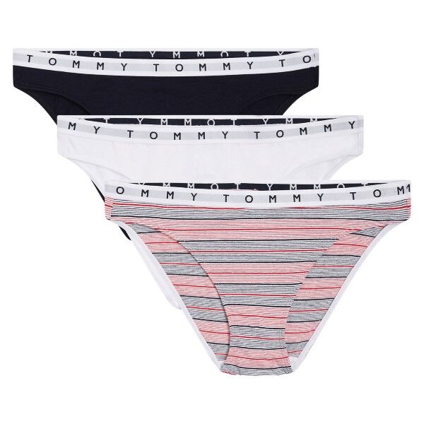Tommy Hilfiger 3-pakning Essentials Bikini Briefs - White/Navy