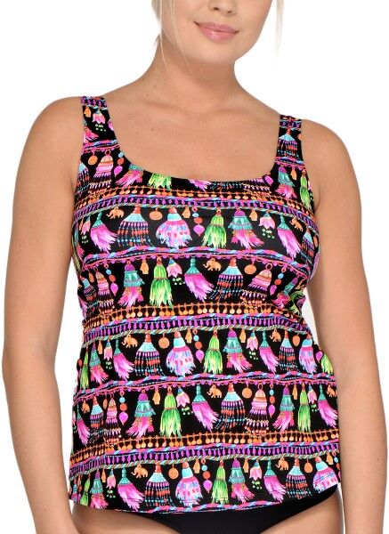 Saltabad Torquay Tankini Top - Black pattern-2 * Kampanje *