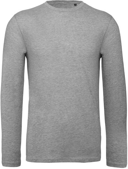 B & C Collection B and C Organic Inspire Men Long Sleeve T - Grey