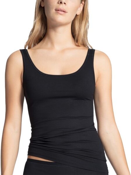 Calida Natural Comfort Tank Top Rounded Neck - Black