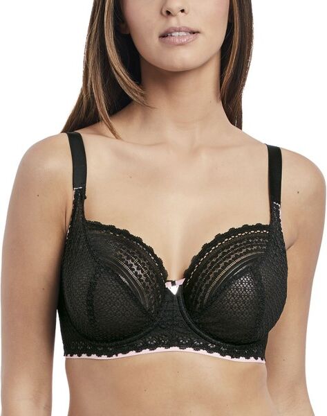 Freya Daisy Lace Underwire Balcony K Bra - Black