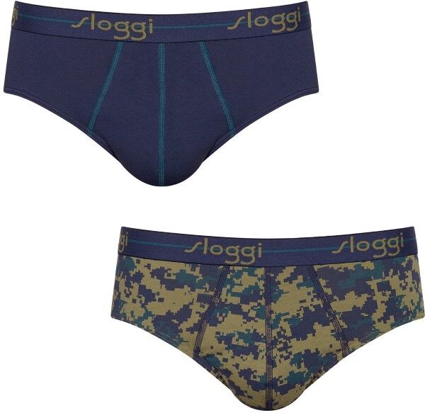 Sloggi 2-pakning For Men Start Midi - Navy pattern