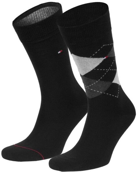 Tommy Hilfiger 2-pakning Men Sock Check - Black