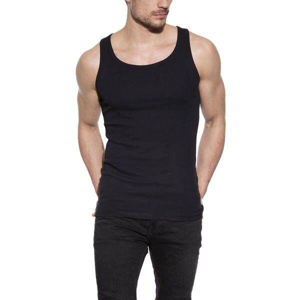 Bread & Boxers Bread and Boxers Tank Ribbed - Black