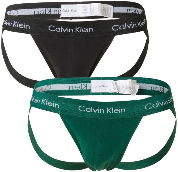 Calvin Klein 2-pakning Cotton Stretch Jockstrap - Black/Green